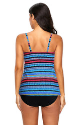 Boho Bandeau Flyaway Top  High Waist Tankini Set